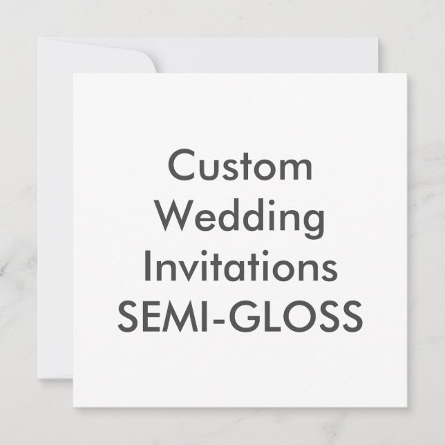 Convites De Casamento Quadrado SEMI-GLOSS 5,25" (Frente)