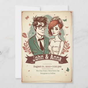 Convites de casamento Quirky, convites de casament
