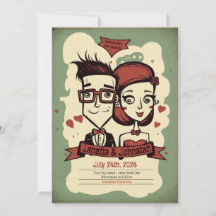 Convites de casamento Quirky, convites de casament