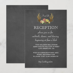 Convites de Casamento RECEÇÃO Chalk Antílope Flo