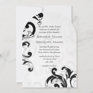 Convites de Casamento Redemoinhos Pretos Reais