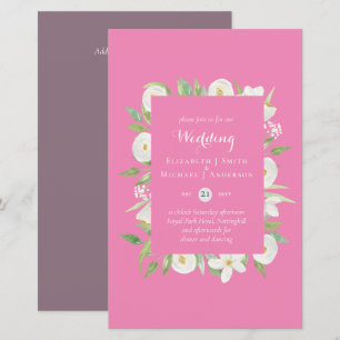 Convites de Casamento Rosa Malva Magnólia Orçament