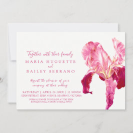 Convites de casamento rosa-vermelho para arte botâ