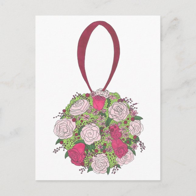 Convites de casamento Rose Floral Ball para guarda (Frente)