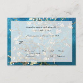 Convites de casamento RSVP de arte fina famosa