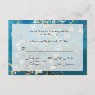 Convites de casamento RSVP de arte fina famosa
