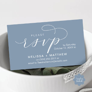 Convites de casamento RSVP Lembrete Moderno Minima