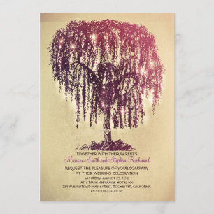 Convites de casamento Russos de Árvore das Luzes d
