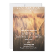 Convites de Casamento Rústicos Campo de Trigo