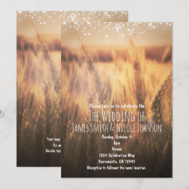 Convites de Casamento Rústicos Campo de Trigo