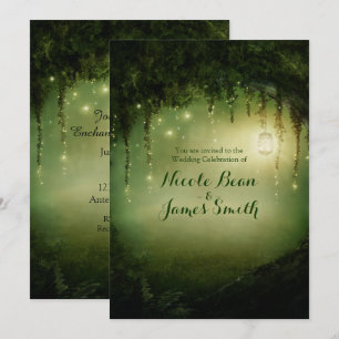 Convites de Casamento Rústicos Floresta Encantada