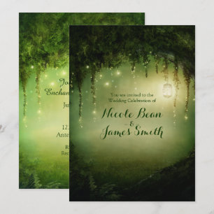 Convites de Casamento Rústicos Floresta Encantada