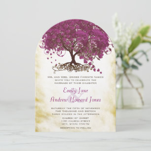Convites de Casamento Sangria Heart Leaf Tree