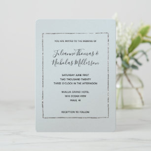 Convites de casamento Simples Dourados e Rosa Blus