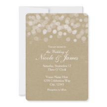 Convites de Casamento Simples Rústicos em Papel Pa