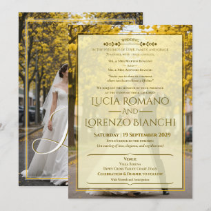 Convites de Casamento Tema de Primavera Clássico E