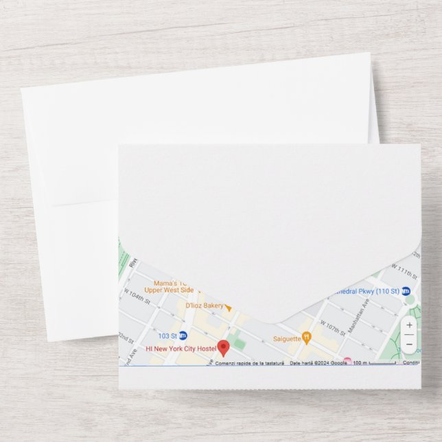 Convites de Casamento Tudo em Um com Mapas (Verso)
