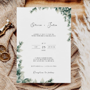 Convites de casamento verde
