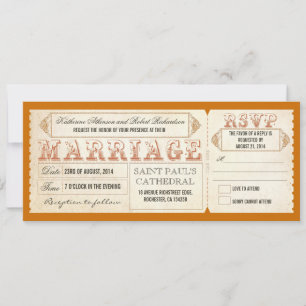 convites de casamento vintage antigo - tíquetes e 