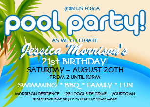 Convites Festa Na Piscina Das Criancas Zazzle Com Br