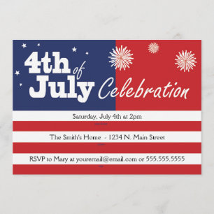 Convites de celebração do 4 de julho