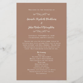 Convites de Cerimônia de Casamento Elegantes Mocha