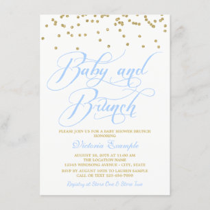 Convites de Chá de Bebê Brunch para Bebê Menino