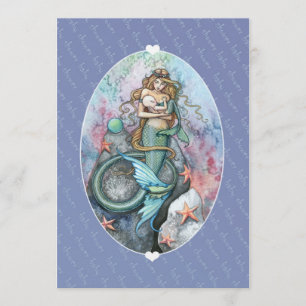 Convites de Chá de Bebê Convites de Mermaid e Bebê