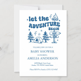 convites de chá de bebê let the adventure begin