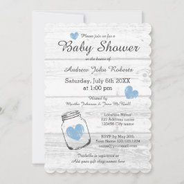 Convites de chá de bebê para bebês de mason