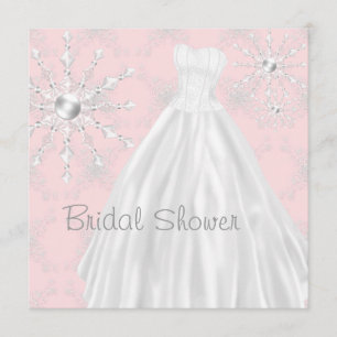 Convites de Chá de Noiva de Noiva Vestido de Noiva