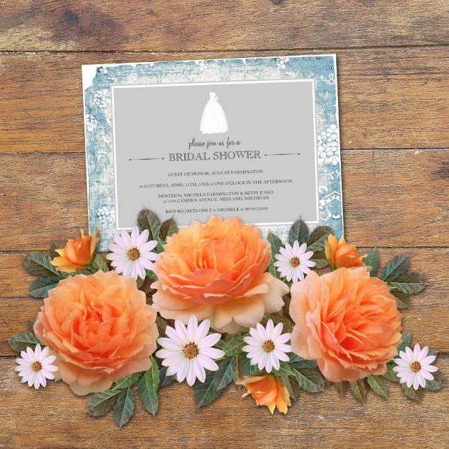 Convites de chá de panela {Blue} (Criador carregado)