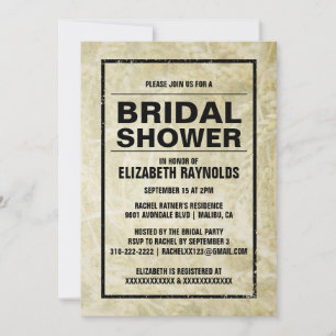 Convites de chá de panela da Fazenda ocidental