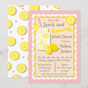 Convites de chá de panela de almoço e de limonada