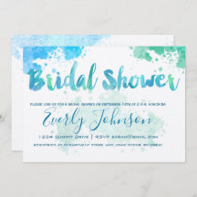 Convites de chá de panela de Aquarela de Separação