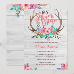 Convites de chá de panela de Deer Antlers