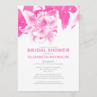 Convites de chá de panela de Flor Rosa