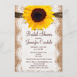 Convites de chá de panela de girassol