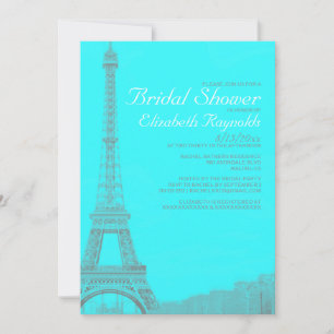 Convites de chá de panela de torre Eiffel Whimsic