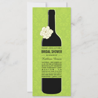 Convites de chá de panela de vinho elegantes
