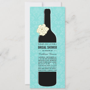 Convites de chá de panela de vinho elegantes