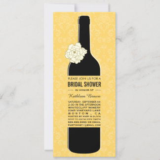 Convites de chá de panela de vinho elegantes