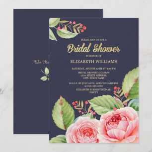 Convites de chá de panela Design Floral de Aquare