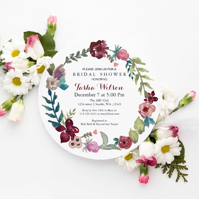 Convites de chá de panela do Boho Floral Garden (Boho Floral Garden Bridal Shower Invitations)