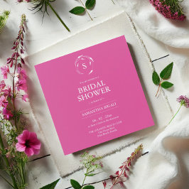 Convites de chá de panela Elegantes a Rosa