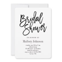 Convites de chá de panela escovados