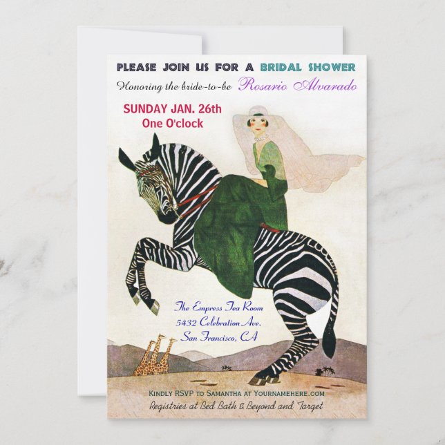 Convites de chá de panela Exóticos Divertidos (Frente)