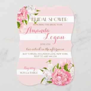 Convites de chá de panela Floral Blush Peonie