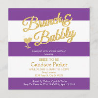 Convites de chá de panela Roxos