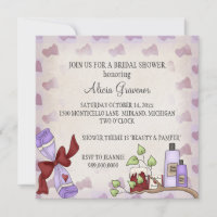 Convites de chá de panela (Tema Beleza e Pamper)
